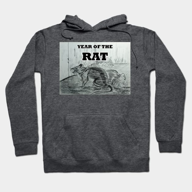 Year of the Rat Hoodie by Matt Starr Fine Art